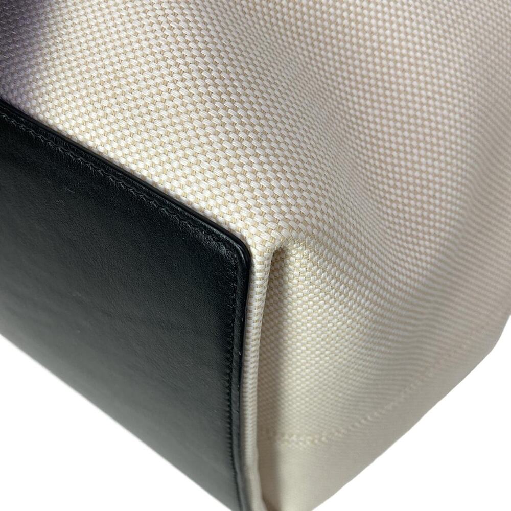 Christian Dior DIOR/ChristianDior Toujours Tote Bag Cream Black Canvas Leather - Picture 7 of 16